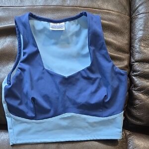 Tiger Friday,  Blue and Light Blue Sports Bra